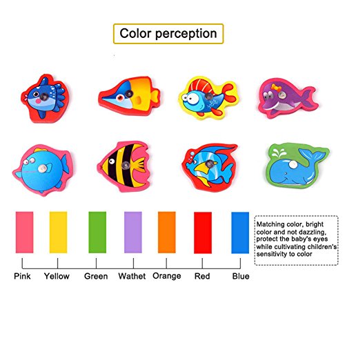image for PiscatorZone Fishing Toys Fun Magnetic Puzzle Game Children Baby Woode