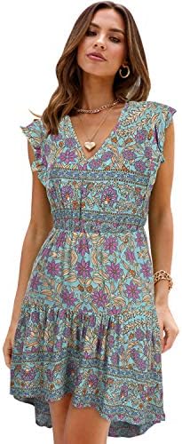 thumbnail image 2 of Newshows Women's Summer Dress 2025 Spaghetti Strap Sleeveless V Neck Casual Swing Sundress With Pockets, White, M Price In UAE 2 of 12