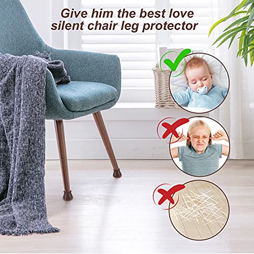 Chair leg Floor Protectors,32 Pcs Chair Leg Protectors, Chair Leg