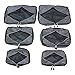 Rusoji Premium Packing Cube Travel Luggage Organizers - 6pc Various Size Set (Grey)