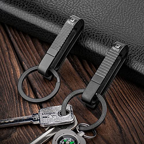 TISUR Belt loop keychain, Titanium belt clip Key Holder with titanium