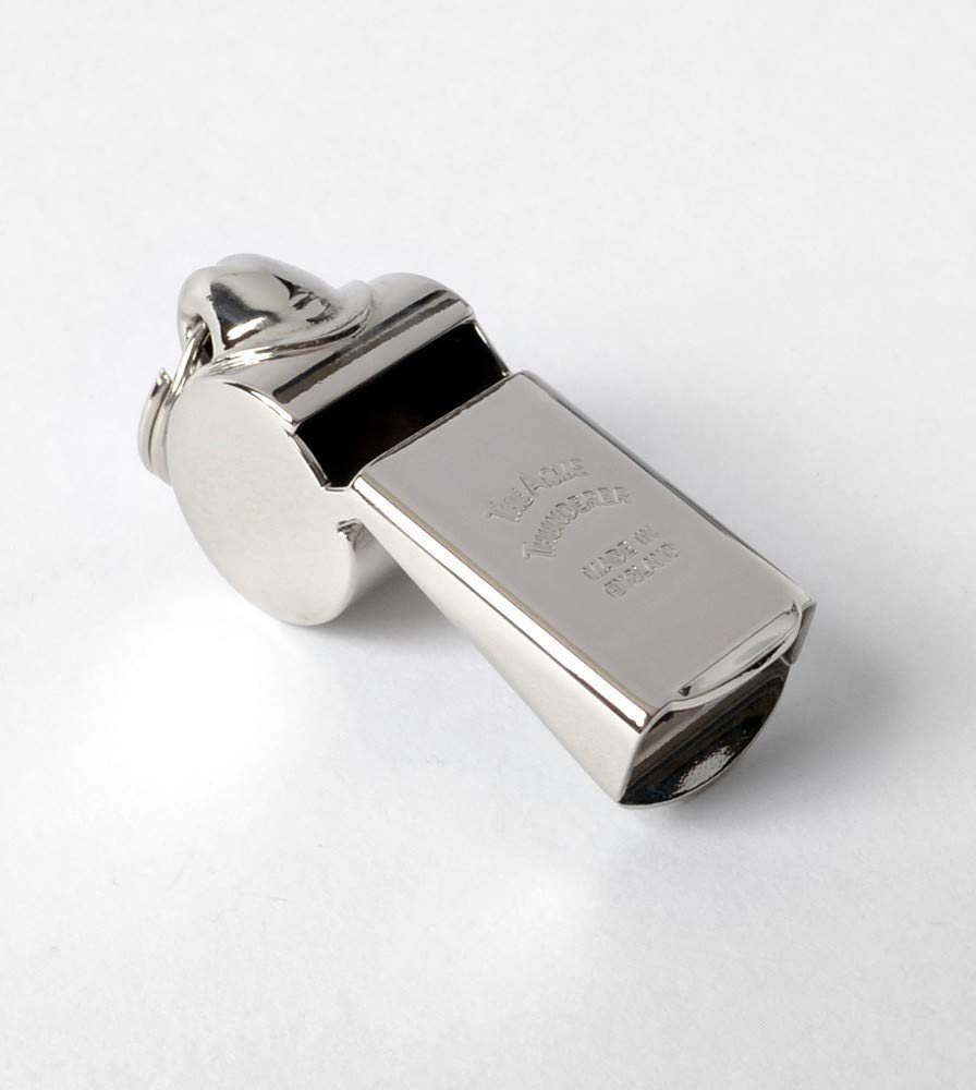 Acme Thunderer Model Nickel-Plated Brass Metal Police Security Whistle