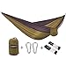 G4Free Double Camping Hammock (2 Person)- Lightweight Portable Parachute Nylon 210T Camping Hammocks for Backpacking,Backyard, 660lbs(118
