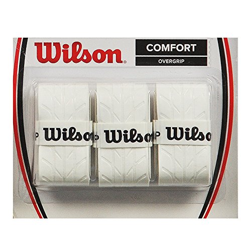 Overgrip Wilson Profile Per Racchette Tennis - 3 Pezzi, Presa Antiscivolo, Bianco
