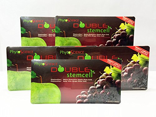 5 Packs PhytoScience Double Stemcell Apple Grape Anti Aging Antioxidant + Free Expedited Shipping