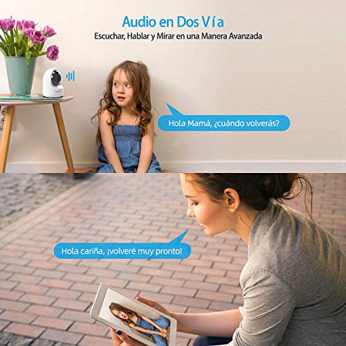 Wansview-Cmara-IP-WiFi-1080P-Cmara-Vigilancia-WiFi-con-Visin-Noturna-Deteccin-de-Movimiento-Audio-Bidireccional-Compatible-con-Alexa-Cmara-de-Seguridad-para-Beb-y-Mascotas-Q6-Blanco