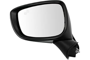 TRQ Side Mirror Power Heated Turn Signal Blind Spot Paint to Match Passenger Side RH Compatible with 2016-2021 Mazda CX-3