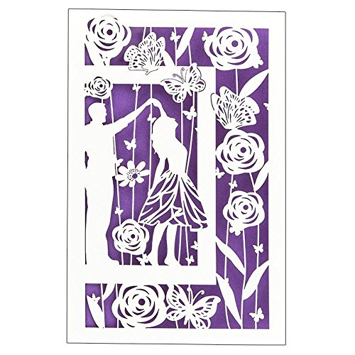 Ideen mit Herz Wedding Card | 12 cm x 18 cm | With Coloured Insert & Envelope | Greeting Card for Wedding | Congratulations Card | Motif: Dancing Couple, Dancer (Design 8)