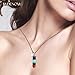 JADENOVA 7 Chakra Stones Necklace Gemstone Pendant Necklace Energy Healing Crystal Divination Pendulum For Women (Cone Hexagonal, 18 Inches Stainless Steel Chain)