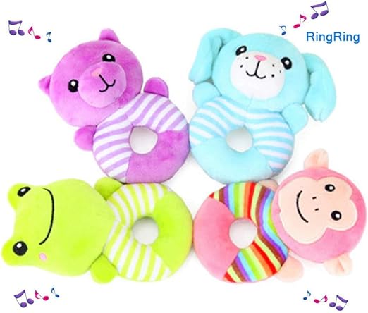 Amazon.com: Rattle - Juguete para bebé, diseño de dibujos animados, para aprender a aprender, para cachorro, para niños de 0 a 12 meses: Kitchen \u0026 Dining