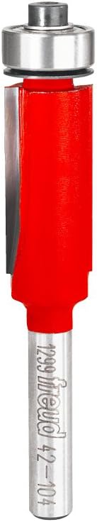 Freud 1/2" (Dia.) Bearing Flush Trim Bit with 1/4" Shank (42-104) - Bearing Flush Trim Router Bits - 