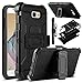 Galaxy J7 V Case, Galaxy J7 Perx Case, Galaxy J7 Sky Pro Case, Venoro Heavy Duty Shockproof Rugged Protection Case Cover with Belt Swivel Clip and Kickstand for Samsung Galaxy Halo / J7 2017 (Black)