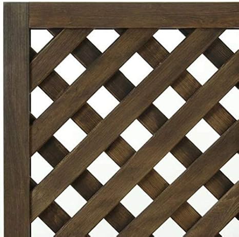 Amazon 特注ラティスフェンス匠 目隠し ななめ格子 ブラウン 木製 高さ 横幅 合計300cm以内 ウッドフェンス 日本製 フェンス 垣
