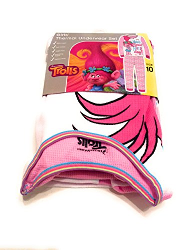 AME Trolls Girls Thermal Underwear Set Size 10