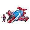 Playskool Heroes Marvel SUPER HERO ADVENTURES Spider-Man Jetquarters, 5-Inch Action Figure and Vehicle Set, Toy Jet…