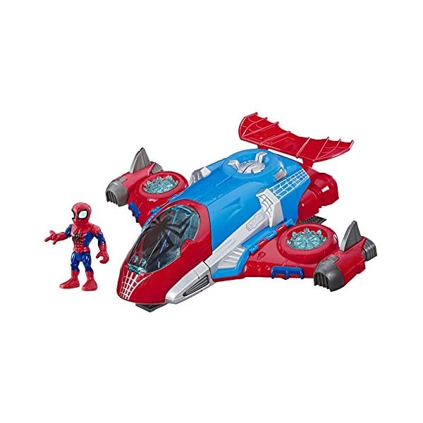 Playskool Heroes Marvel SUPER HERO ADVENTURES Spider-Man Jetquarters, 5-Inch Action Figure and Vehicle Set, Toy Jet…