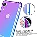 SALAWAT for iPhone Xr Case, Clear iPhone Xr Case Cute Gradient Slim Anti Scratch TPU Phone Case Cover Reinforced Corners Shockproof Protective Case for iPhone Xr 6.1inch (Purple Blue)