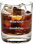 Good Day, Bad Day - Funny 11 oz Rocks Glass, Permanently Etched, Gift for Dad, Co-Worker, Friend, Boss, Christmas - RG13