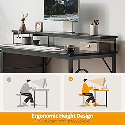 CubiCubi 47 Inch Computer Desk with Drawers and