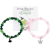 Teemotutu Matching BFF Bracelets Set for 2 - Friendship Bracelet Kit for Couples & Besties, with Gift Card - Cute Matching Couple Bracelets