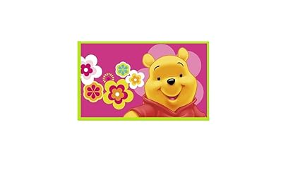 Bavaria-Home-Style-Collection - Kinder Teppich mit Winnie The Pooh - Bär - rosa - Blümchen ca 50 x 80 cm