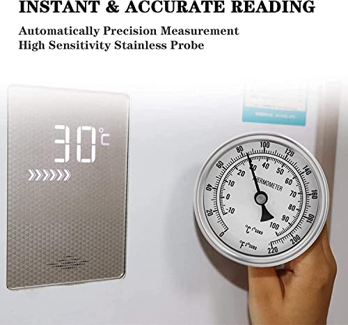 Welbrew Edelstahl-Thermometer – Doppelskala °C/°F, 1/2 NPT, Für Braukessel & Kochtöpfe