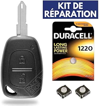 Boitier Plip Cle Coque Pour Telecommande Renault Trafic Master Kangoo Pile Duracell Cr1220 Amazon Fr High Tech