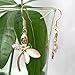 Navachi 18k Gold Plated White Crystal Created-Opal Dragonfly Dangle Earrings