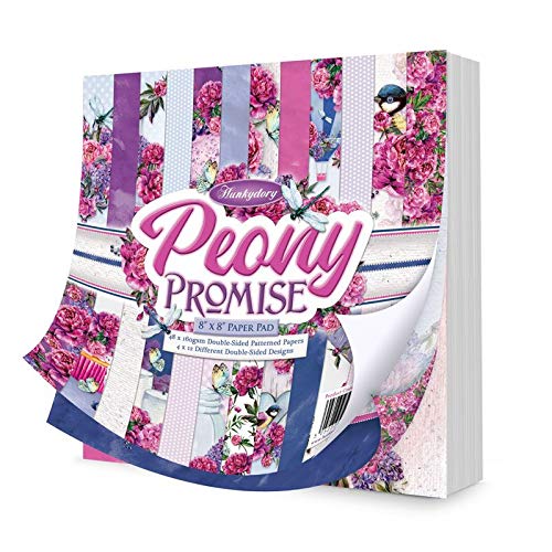 Hunkydory - Peony Promise - 8x8 Inch Paper Pad - PEONY103