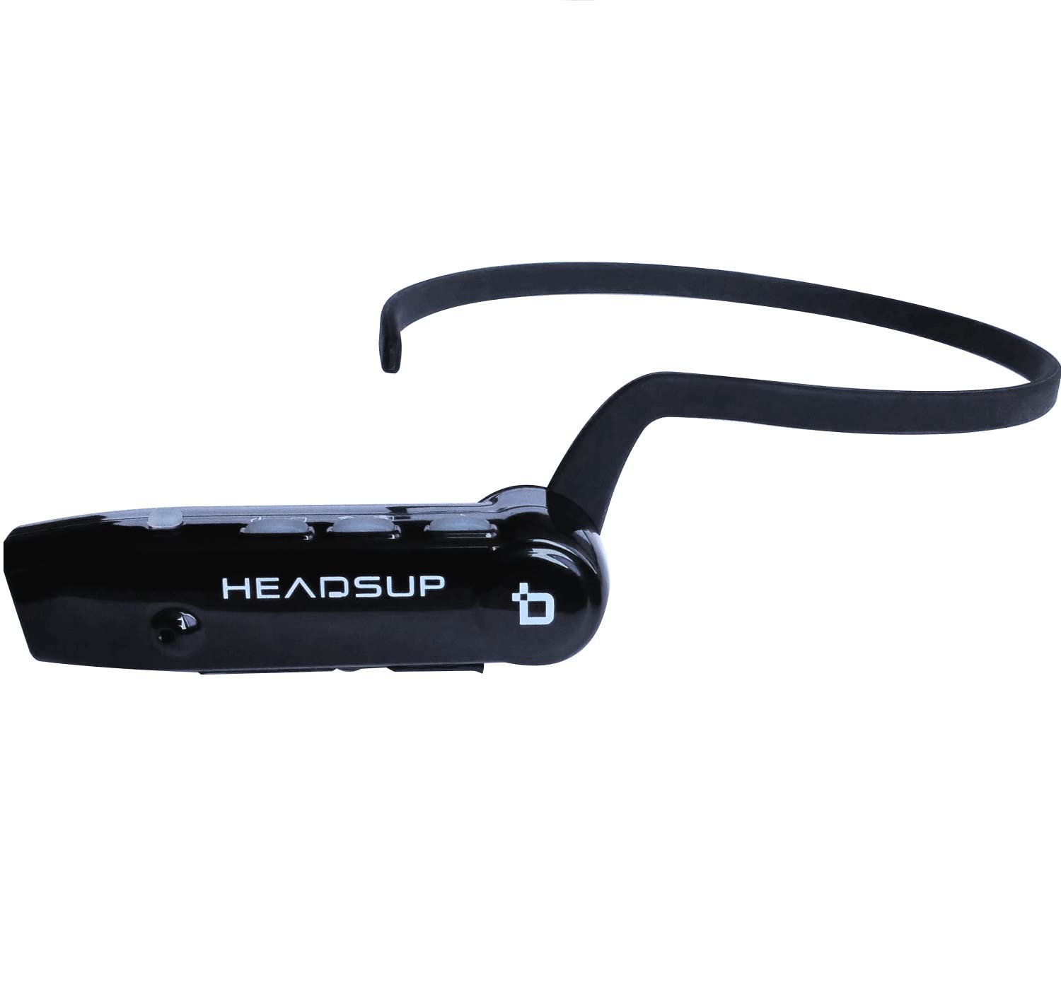 HeadsUp Head Mounted 1080P FHD Wearable Vlog Camera Recorder with APP Control, Hands Free Headband Streaming Camera for Live Display, Hands-Off Music and Phone Calls - Black