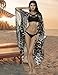Fancyqube Women's Chiffon Kimono Cardigan Capes Leopard Floral Loose Beachwear Bikini Cover Up Leopard One Size