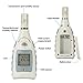 TOPONE Digital Humidity and Temperature Meter Portable Thermometer Hygrometer Monitor with Tripod Thread, Hand-held LCD Backlight for Indoor and Outdoor 9V Battery Included