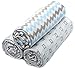 Baby Boy Swaddle Blanket Muslin 100% Premium Organic Cotton Extra Large - Free Pack + Special FREE Teething Bib included - Best Baby Shower Present