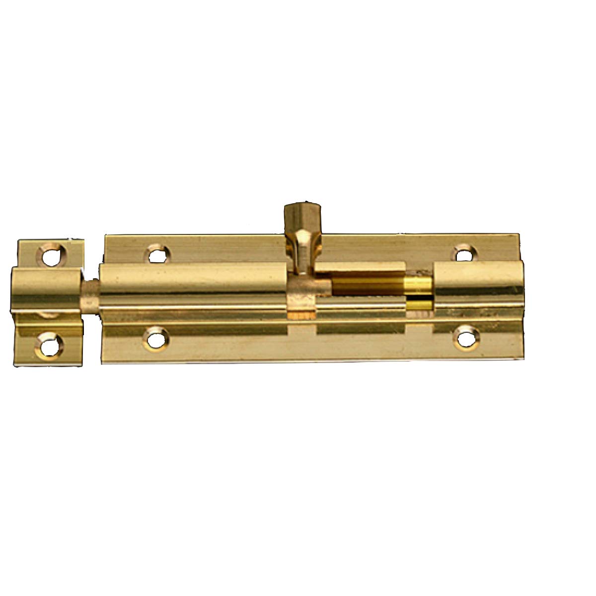 1 Pcs 87 x 25mm Antique Pure Copper Bolt Wooden Door Bolt Used for Securing Internal Doors for Bedrooms, Bathroom Toilet Gate and Wooden Doors(Brass Colour)