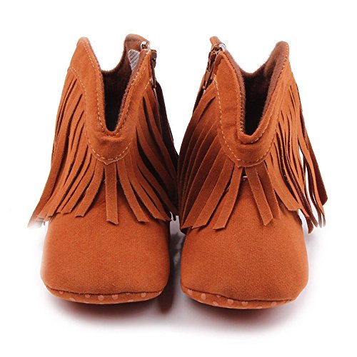 Baby Girls' Cowboy Tassel Boots Brown US 4