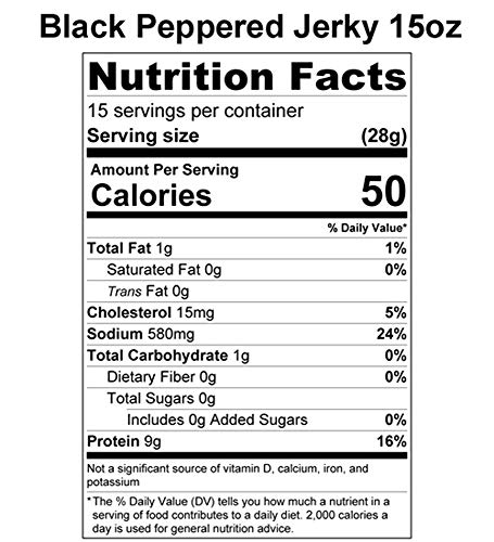 Wild Bills Black Peppered Beef Jerky Strips, 30-Count, 15-Ounce