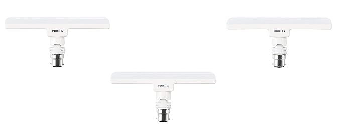 Philips Plastic T-Bulb Base B22 18-W LED Bulb (Cool Day Light)-Pack of 3,