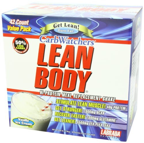 Labrada Carb Watchers Lean Body Vanilla Ice Cream 2.29oz packets (pack of 42)