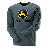 John Deere Charcoal Long Sleeve Construction T-Shirt