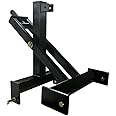 Titan Attachments 3 Point Scissor Lift Fits Category 1 Tractors, Material Handling Lift for Raising, Lowering & Extending Hay Bales to Stack