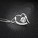 Pealrich 925 Sterling Silver Forever Love Heart Diamond Pendant Necklace