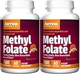 Jarrow Formulas Methyl Folate 5-MTHF 60 Capsules Pack of 2