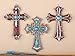 Collections Etc Western Hanging Cross Wall Decor - Set of 3 4.25