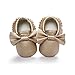 BENHERO Newborn Baby Boys Girls Soft Soled Tassel Bowknots Crib Infant Toddler Prewalker Moccasins Shoes（11cm, 0-6 Months Infant, 5107/Golden