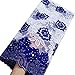 pqdaysun African Lace Fabric Milk Silk Nigerian French Lace Net Fabric Embroidered Fabric for Wedding Party F50752 (Royal Blue, 5 Yards)