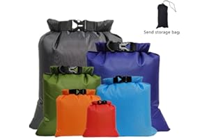 6 Pack Waterproof Dry Bags, Lightweight Outdoor Dry Sacks Ultimate Dry Bags for Kayaking Rafting Boating Camping (1.5L, 2.5L,