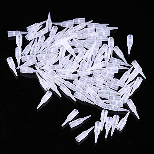 Antilog Tattoo Needle Caps, Tattoo Accessories,100Pcs/Set Tattoo Tube Nozzle Disposable Tips Cap Machine Supply 1R 3R 5R (1R)