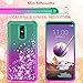 LG Stylo 5 Phone Case, LG Stylo 5/5 +/5V/LG stylo 5 plus Case with 2Pcs Screen Protector, Four Reinforced Corners TPU Bumper Cushion Protective Shockproof Phone Cover for Girls Women, Mint/Purple