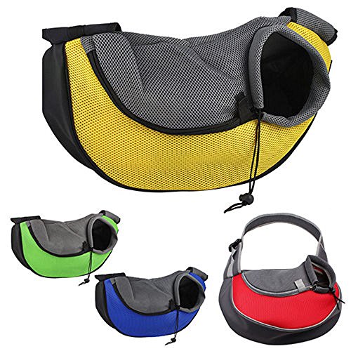 Pet Dog Cat Puppy Zip Travel Tote Shoulder Bag Sling Backpack Carrier (S size/Yellow) - Thumbnail 6