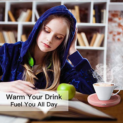 Smart Coffee Mug Warmer, BESTINNKIT Auto On/Off Cup Warmer for Office Desk Use, Heating Pad, Gravity-Induction Beverage Warmer Plate (Up to 131℉/55℃) - Thumbnail 4